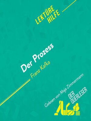 cover image of Der Prozess von Franz Kafka Lektürehilfe